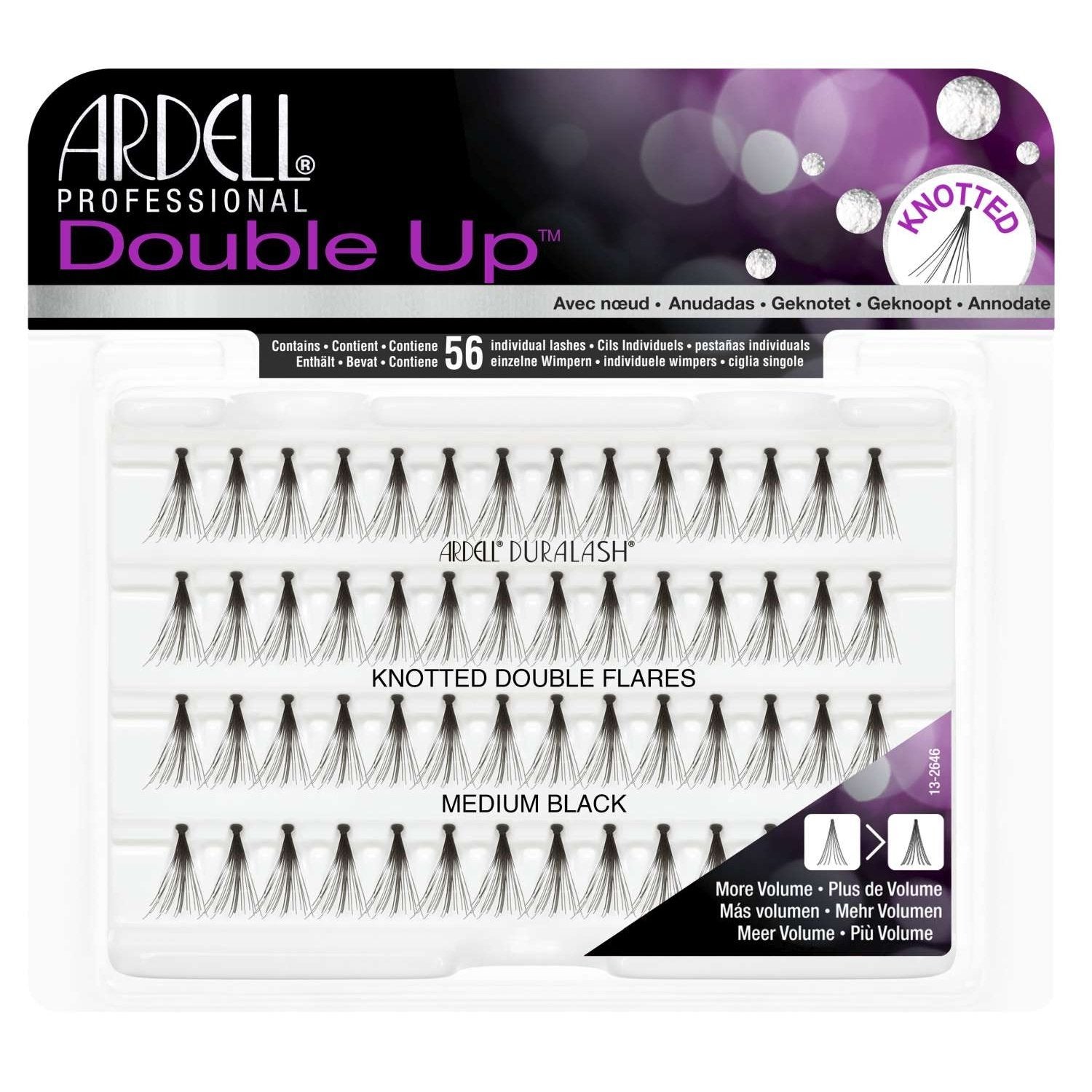 Ardell Double Up Knotted Double Flare Individuals - Medium Black Ardell Double Up Knotted Double Flare Individuals - Medium Black