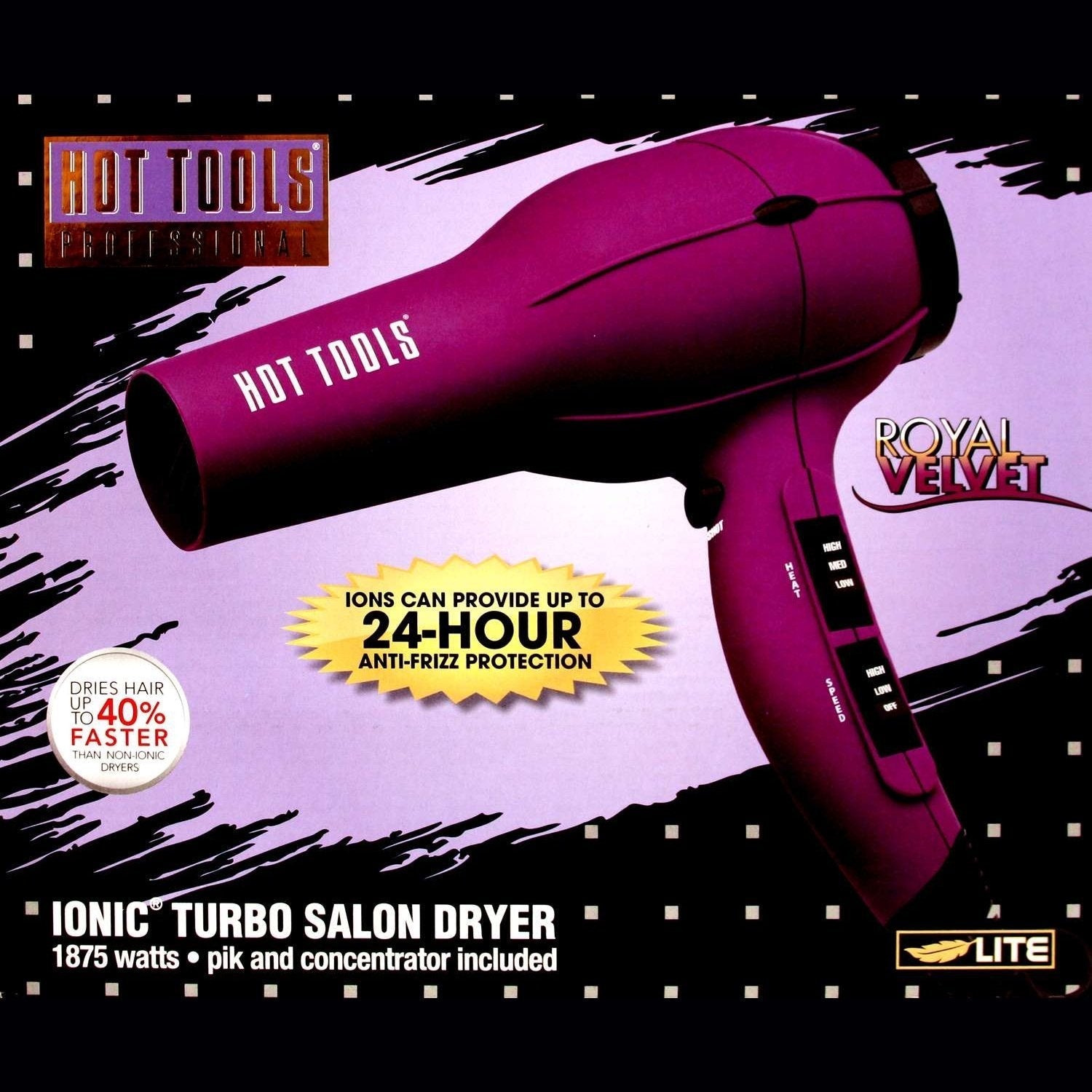 Hot Tools Ionic Anti-Static Professional Dryer Purple Hot Tools Ionic Anti-Static Professional Dryer Purple