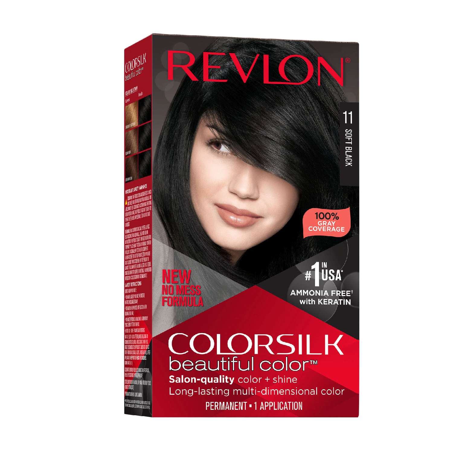 Revlon Colorsilk Hair Color 011 Soft Black Revlon Colorsilk Hair Color 011 Soft Black
