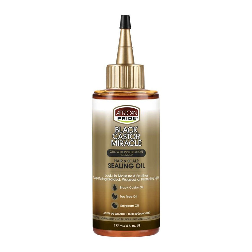 African Pride Afiracn Pride Black Castor Miracle Hair Scalp Sealing Oil 6 Oz