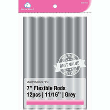 Brittny Rod Flex 7 V/P Grey 12Ct - 11/16