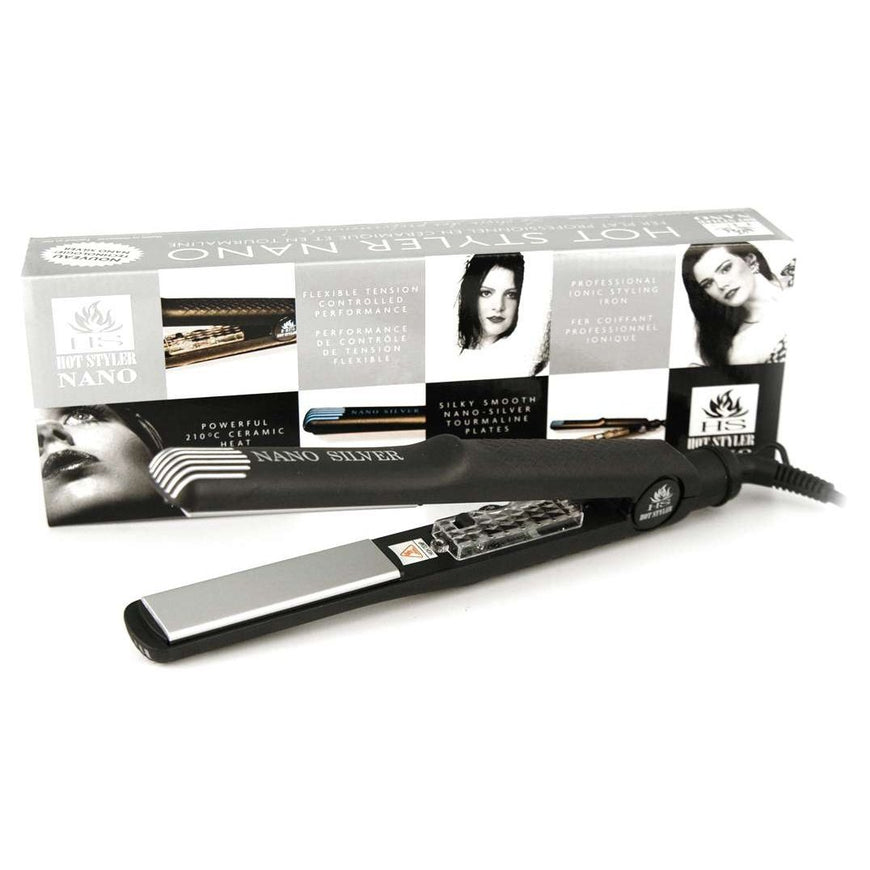 Hot Styler Silver Nano Flat Iron